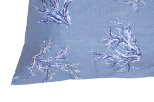 Completo letto lenzuola federe stampa digitale 100% cotone, made in italy OCEANO AZZURRO/BIANCO - Vanita di raso