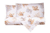 Set Copripiumino federe parure Copripiumino Stampa Digitale Cotone Made in Italy OCEANO OCRA