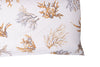 Completo letto lenzuola federe stampa digitale 100% cotone, made in italy  OCEANO OCRA/BIANCO