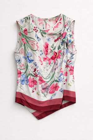 Top fantasia fiori con balza | NUALY Daily