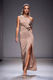 Abito asimmetrico con spacco | NUALY Glamour
