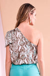 NUALY GLAMOUR | Top pitone monospalla
