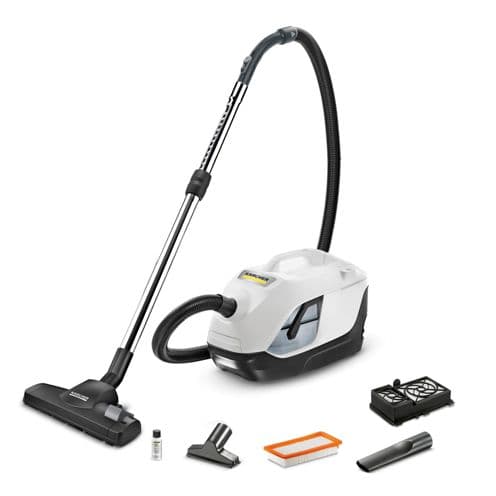 NUOVO KARCHER DS 6 PLUS - Aspirapolvere senza sacco con filtraggio ad acqua + Accessori - Rifiuta il 99,95% di aria priva di pol