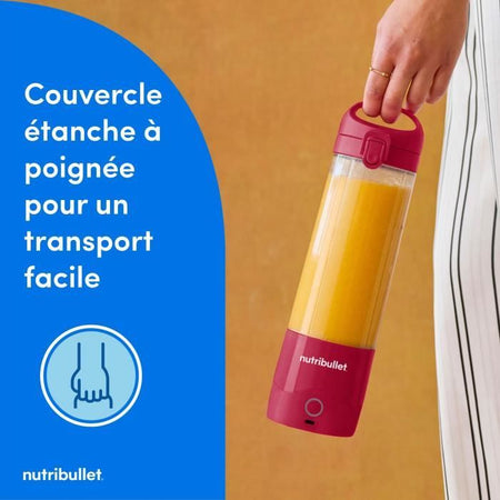 Frullatore portatile - NutriBullet - NBP003MA - 70W - 0,475L - Magenta - 1 bottiglia inclusa