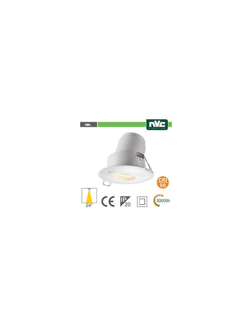 Faro direzionabile LED IP20 9W 3000K 700LM 24 FORO:95mm