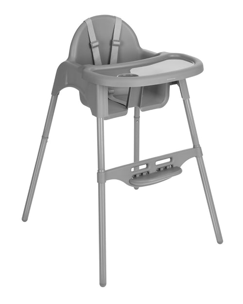 KIKKABOO Seggiolone Pappa 2in1 Jammy Grey - da 0 Mesi a 15 KG, Chiusura Compatta, si trasforma in un riduttore da sedia, comodo, funzionale, colore GREY, grigio