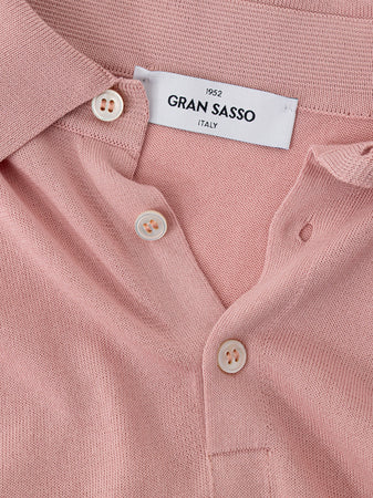 Gran Sasso Polo Classica Knitting Pattern in Rosa da uomo
