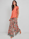 Pigiama Donna Gisela Primavera/Estate 2/20259B Lungo Satinato Stampato