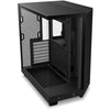 Caja semitorre - NZXT - H6 Flow - Doble cámara - Negra - 5 ventiladores incluidos