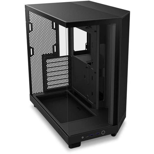 Caja semitorre - NZXT - H6 Flow - Doble cámara - Negra - 5 ventiladores incluidos