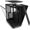 Caja semitorre - NZXT - H6 Flow - Doble cámara - Negra - 5 ventiladores incluidos