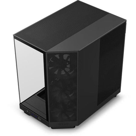 Caja semitorre - NZXT - H6 Flow - Doble cámara - Negra - 5 ventiladores incluidos