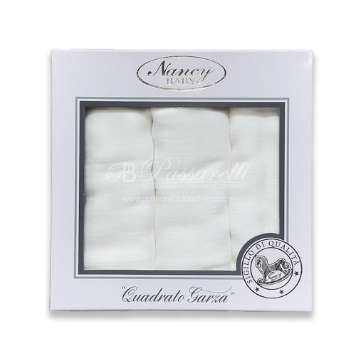 Nancy Confezione 3 Quadrati di Garza 100% Cotone Anallergico 2501S11