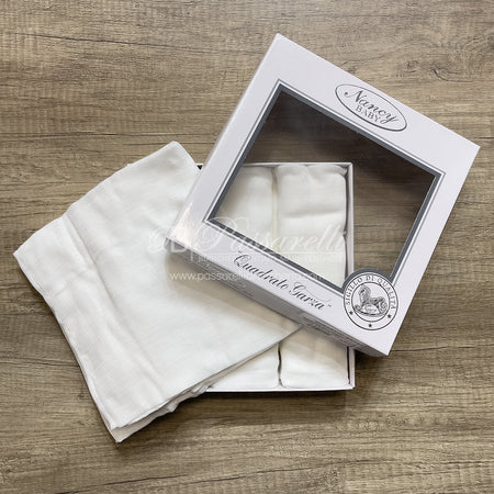Nancy Confezione 3 Quadrati di Garza 100% Cotone Anallergico 2501S11