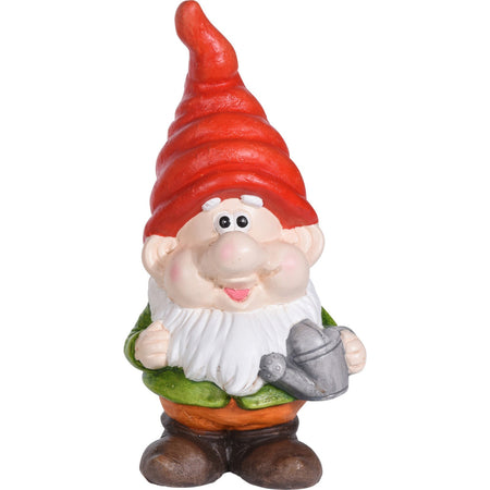 Nano da giardino per esterno in Ceramica gnomo simpatico h 32 cm