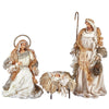 Natività in tessuto Bianco e Oro per presepe Collezione EDG 2023 h 108 cm