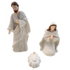 Natività moderna in poliresina Beige per presepe decorazione Natalizia h 17,5 cm