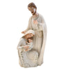 Natività monoblocco h 25.5 cm presepe in poli-resina bianco arredamento natalizio