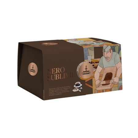 Panettone Nero Sublime | Lievitazione naturale 36 ore | Fiasconaro, Sicilia | 1kg