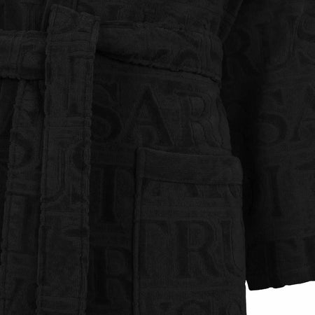 Trussardi Home Accappatoio con Cappuccio in Puro Cotone Overlogo S120 - Passarelli Biancheria