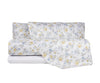Completo letto in raso di puro cotone Romance Azzurro - Vanita di raso