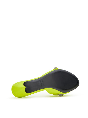 Balenciaga Sandali Slippers Mule Cagole in Giallo Fluo da donna