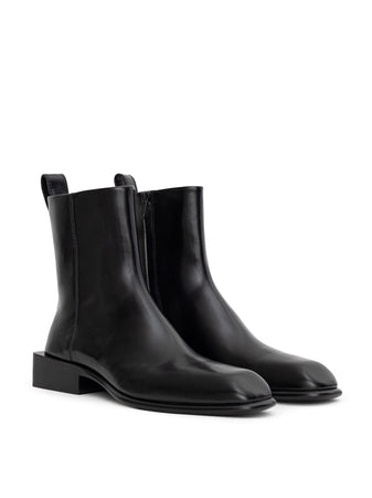 Alexander Wang Ankle Boots in Pelle Nera Throttle da donna