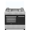 Nikkei sn490xe cucina 90x60 cm, forno a elettrico, coperchio in vetro, inox