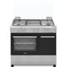 Nikkei sn490xe cucina 90x60 cm, forno a elettrico, coperchio in vetro, inox