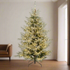 Albero di Natale innevato Nikolai con Micro led in PE Effetto Real Touch + PVC + Flock