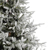 Albero di Natale innevato Nikolai con Micro led in PE Effetto Real Touch + PVC + Flock