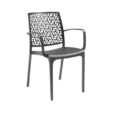 Sedia in Polipropilene Nairobi con braccioli per interno e esterno, adatto per bar e strutture