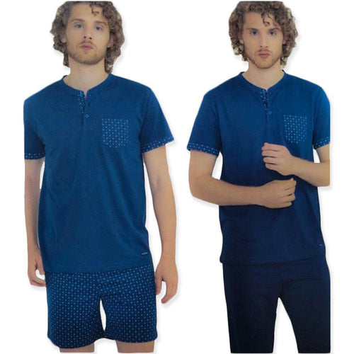 Noidinotte Pigiama Estivo tre Pezzi da Uomo FC2249 S32 - Passarelli Biancheria