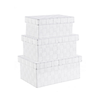 Set 3 Scatole Intreccio Nylon struttura in acciaio