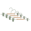 Set 4 gruccia C CLIP in legno e acciaio