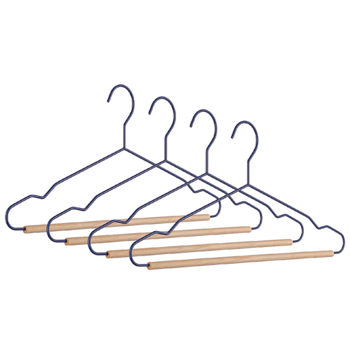 Set 4 gruccia C Barra Pastel in legno e acciaio