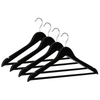 Set 4 gruccia Cloth in legno cinese e acciaio cromato con barra