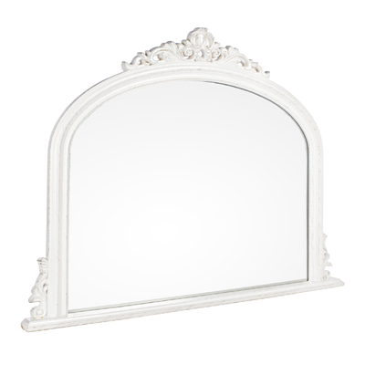specchio con cornice in resina dipinta di bianco Miro