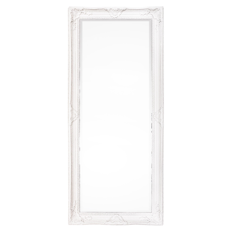 specchio con cornice in resina dipinta di bianco "Miro"