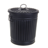 Bidone London met nero opaco in zinco galvanizzato