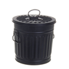 Bidone London met nero opaco in zinco galvanizzato