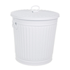 Bidone London met bianco opaco in zinco galvanizzato
