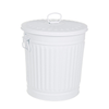 Bidone London met bianco opaco in zinco galvanizzato