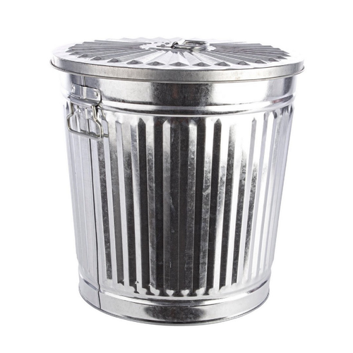 Bidone London metallo zincato in zinco galvanizzato