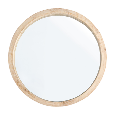 Specchio tondo da parete con cornice in legno "Tiziano"