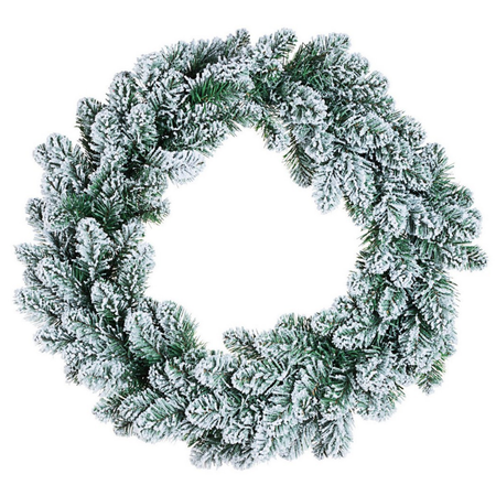 Corona natalizia "Innsbruck" innevata in metallo per decorazioni natalizie