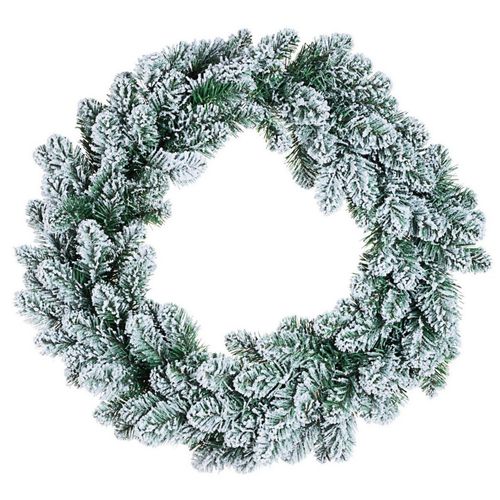 Corona natalizia Innsbruck innevata in metallo per decorazioni natalizie