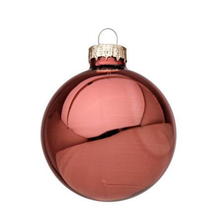 Palline in vetro "Bossa Nova Lucido" tinta unita per albero di Natale moderno