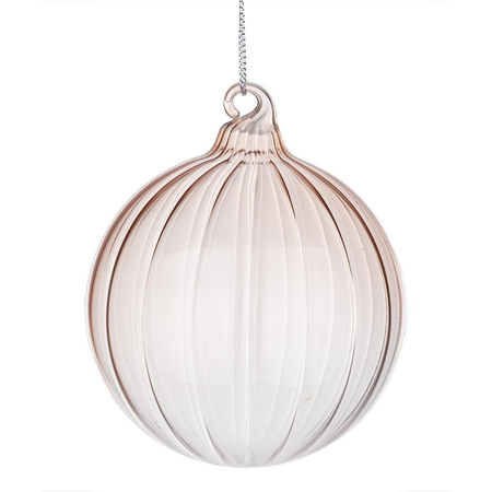 Palline per albero di Natale in vetro "Nuance" beige per decorazioni natalizie