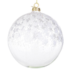 Palline per albero di Natale in vetro Iced trasparente bianco per decorazioni
